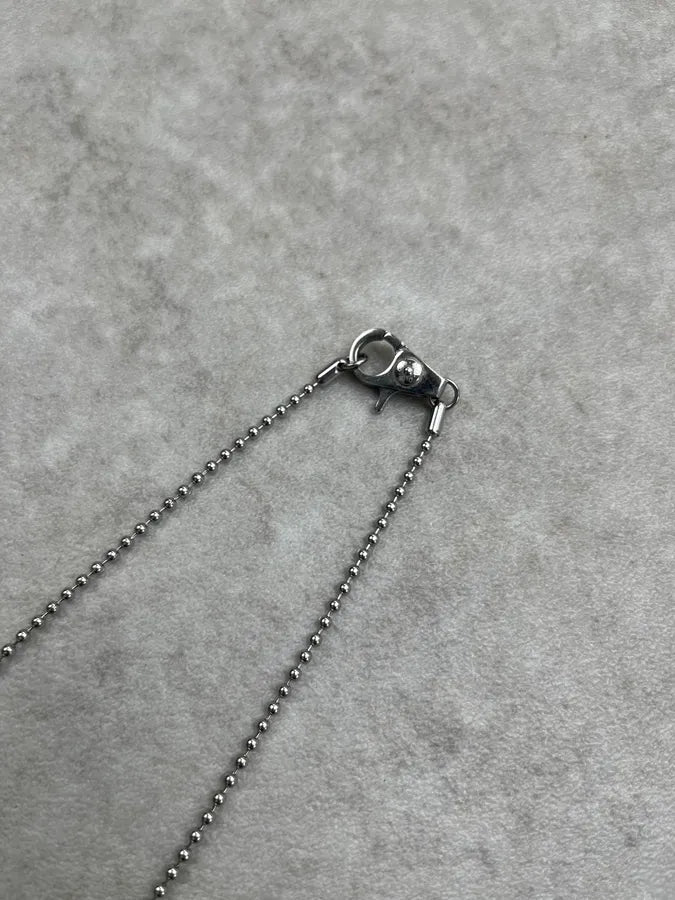 2000s Dolce & Gabbana Strass Logo Steel Necklace cThcDon 3