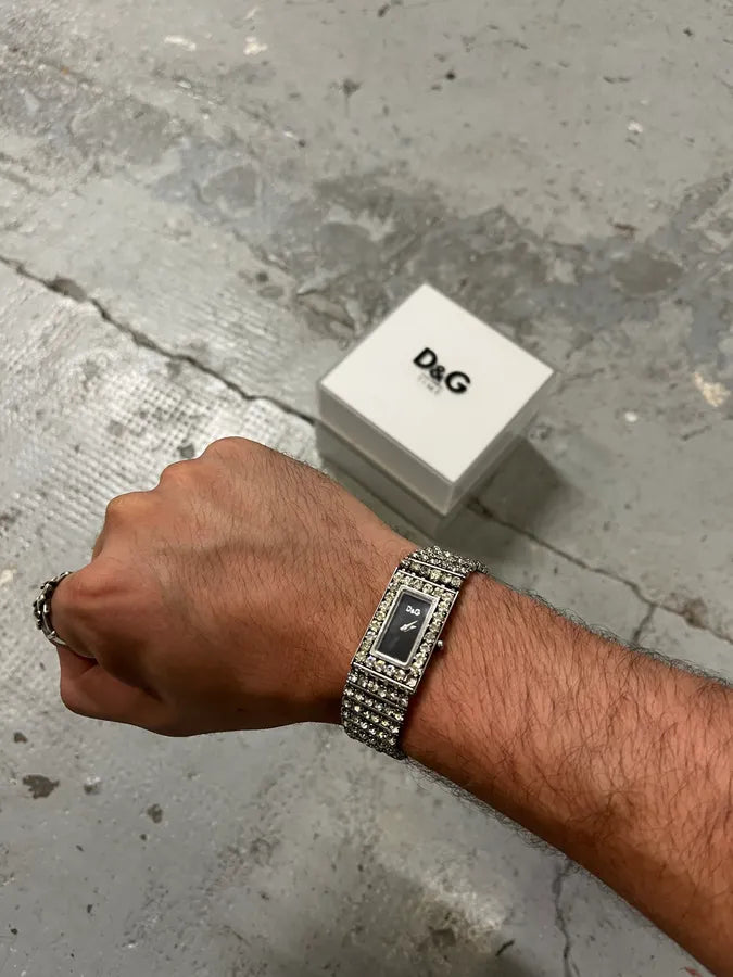 2000s Dolce & Gabbana Strass Stainless Steel Watch YBkICag 0