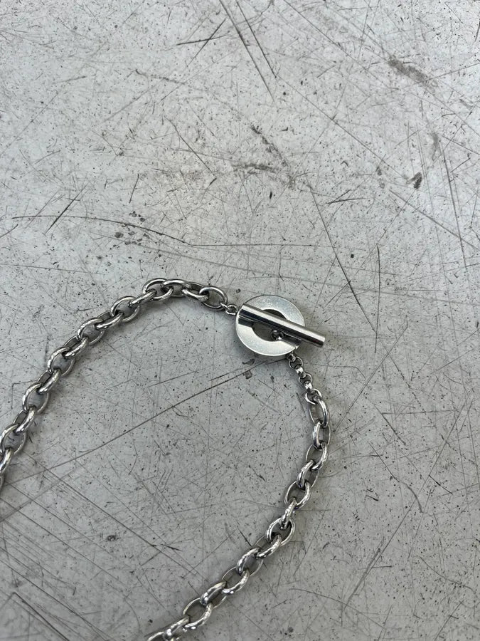 2000s Dolce & Gabbana Strass Tag Stainless Steel Necklace QLXpMhP 3