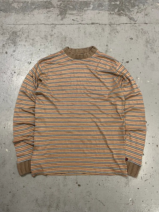 2000s Dolce & Gabbana Striped Beige Sweater TyBWdoU 0