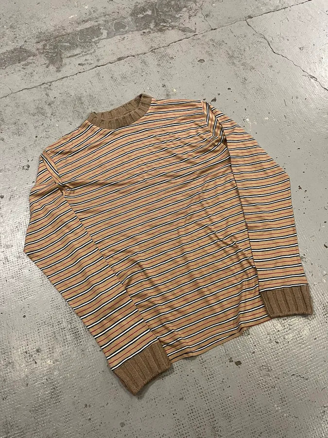 2000s Dolce & Gabbana Striped Beige Sweater TyBWdoU 3