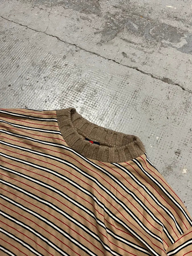 2000s Dolce & Gabbana Striped Beige Sweater TyBWdoU 4