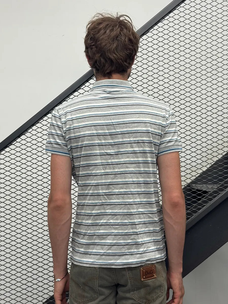 2000s Dolce & Gabbana Striped Grey Polo oLQpIam 1