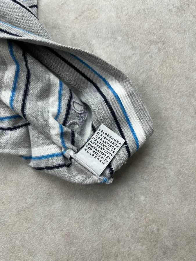 2000s Dolce & Gabbana Striped Grey Polo oLQpIam 10