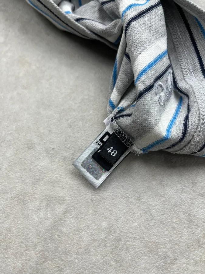 2000s Dolce & Gabbana Striped Grey Polo oLQpIam 8