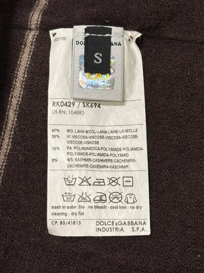 2000s Dolce & Gabbana Stripes Orange Brown Sweater gNJKZtX 6