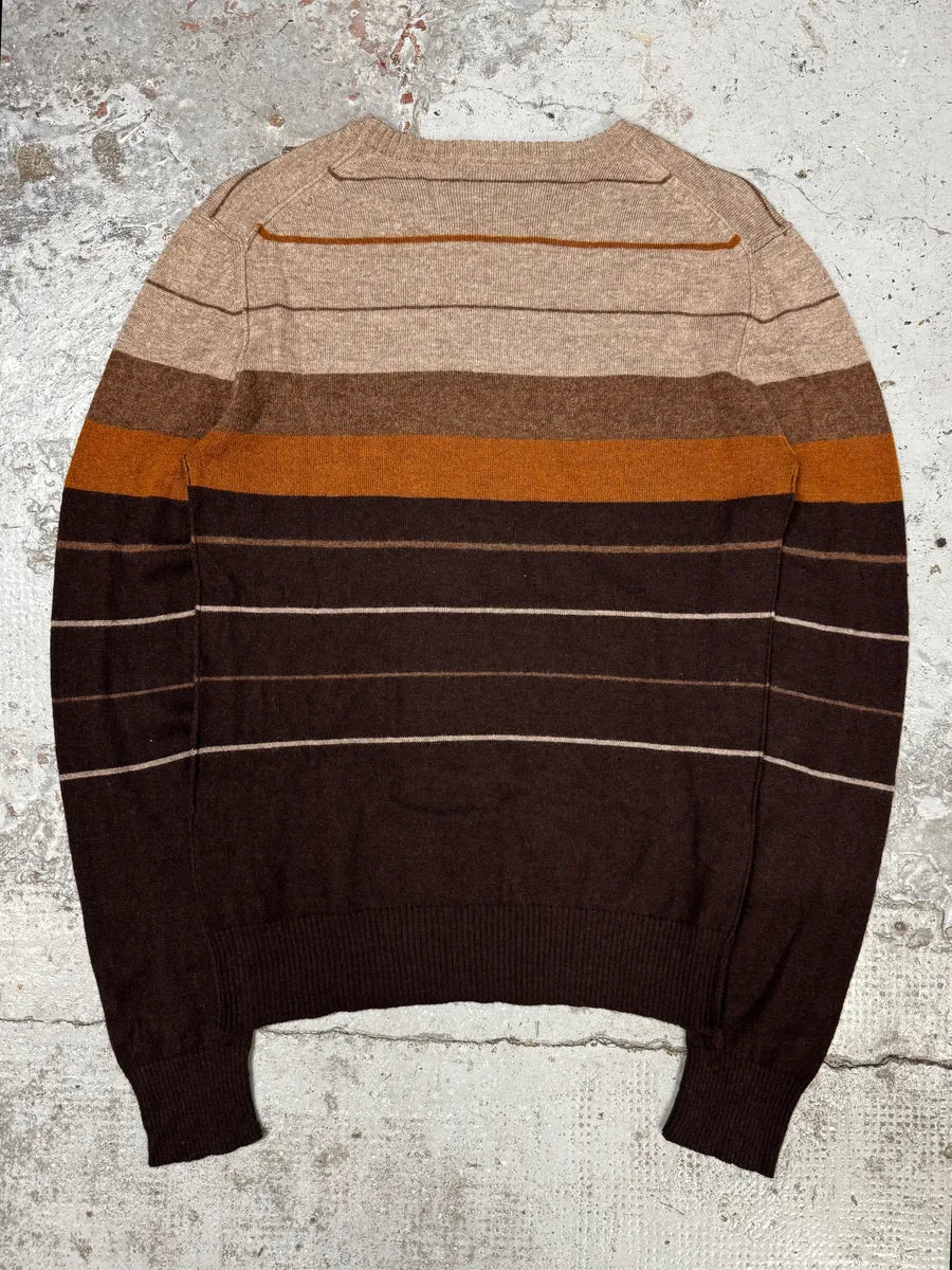 2000s Dolce & Gabbana Stripes Orange Brown Sweater gNJKZtX 7