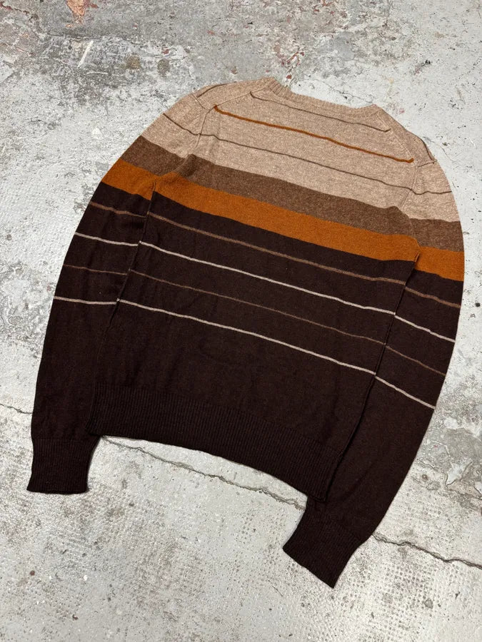 2000s Dolce & Gabbana Stripes Orange Brown Sweater gNJKZtX 8