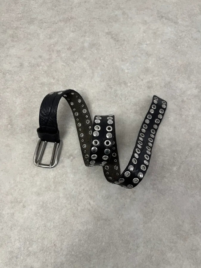 2000s Dolce & Gabbana Studded Black Leather Belt lFoCokE 3