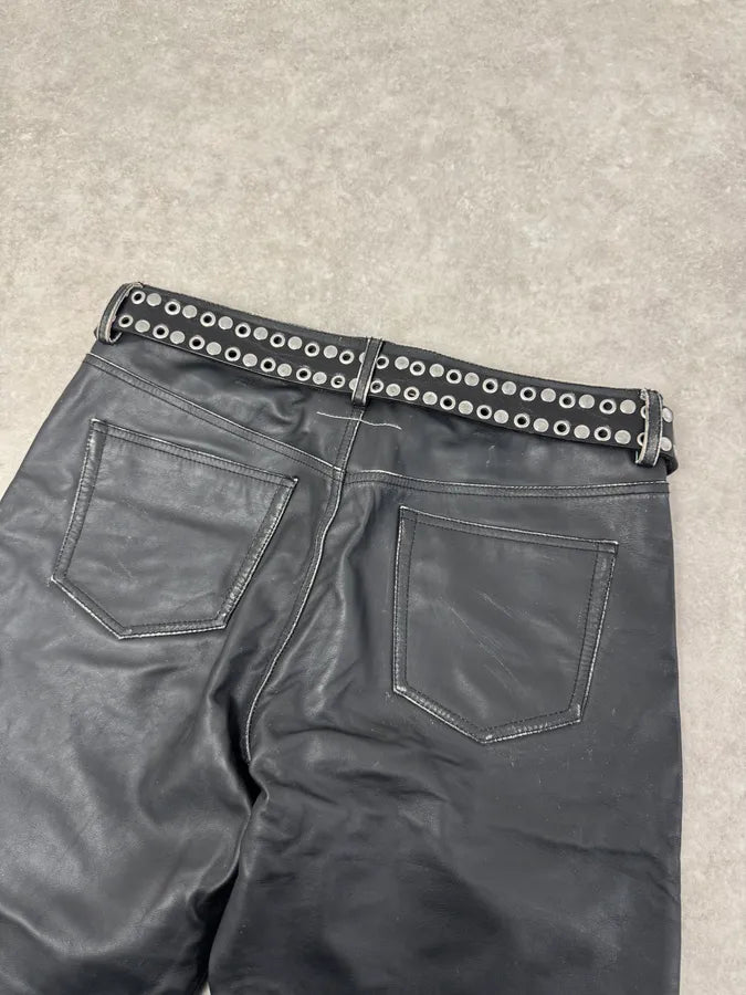 2000s Dolce & Gabbana Studded Black Leather Belt lFoCokE 9