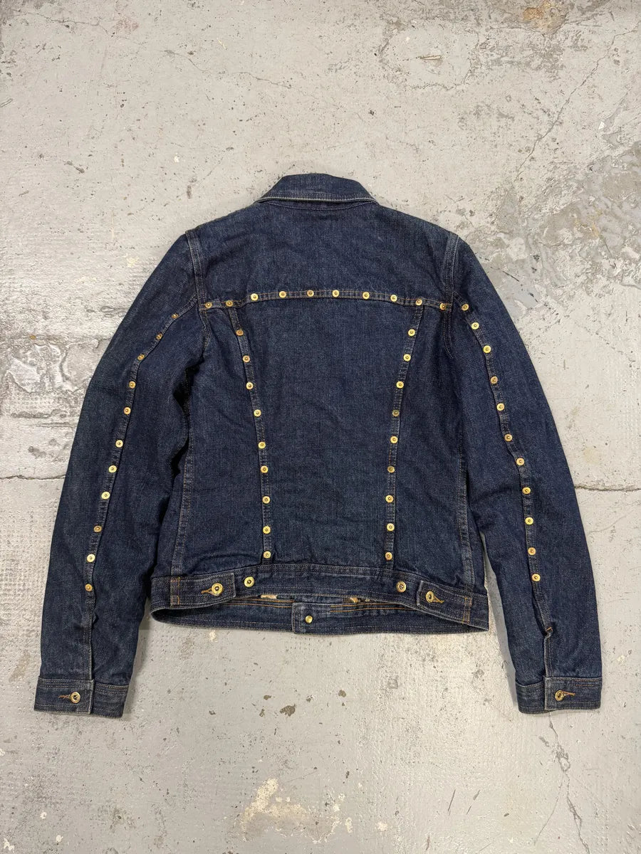 2000s Dolce & Gabbana Studded Blue Denim Jacket ENvPqnn 1