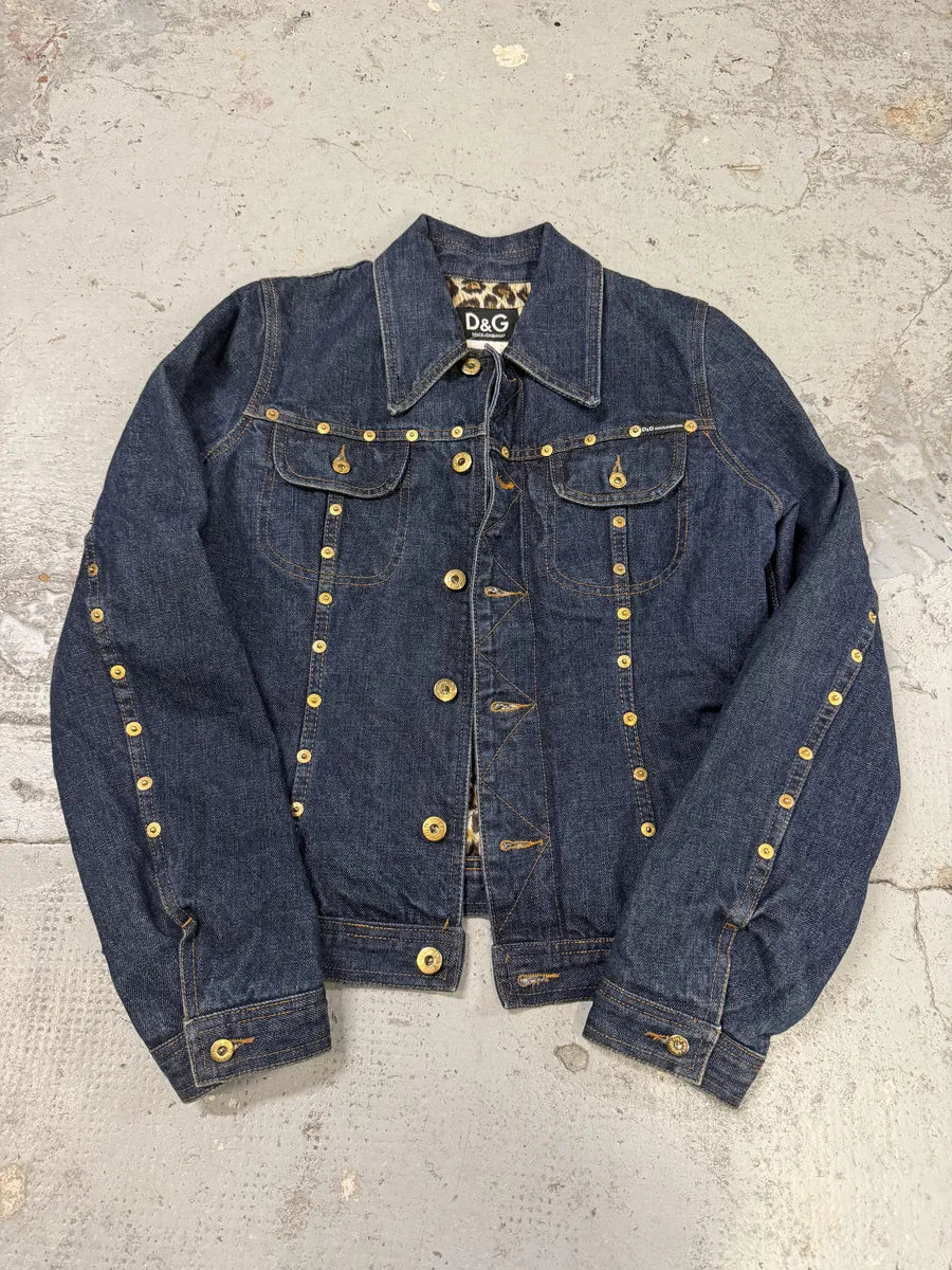 2000s Dolce & Gabbana Studded Blue Denim Jacket ENvPqnn 2