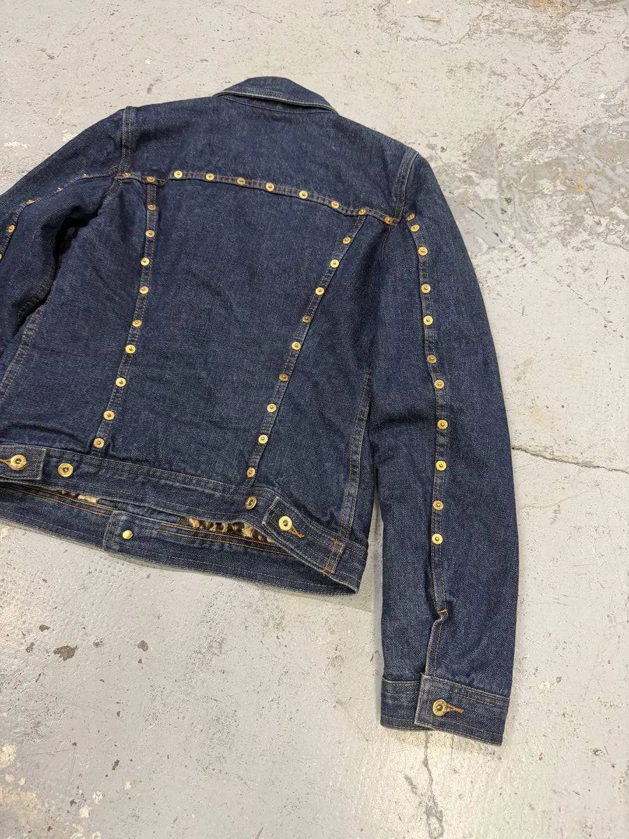 2000s Dolce & Gabbana Studded Blue Denim Jacket ENvPqnn 3