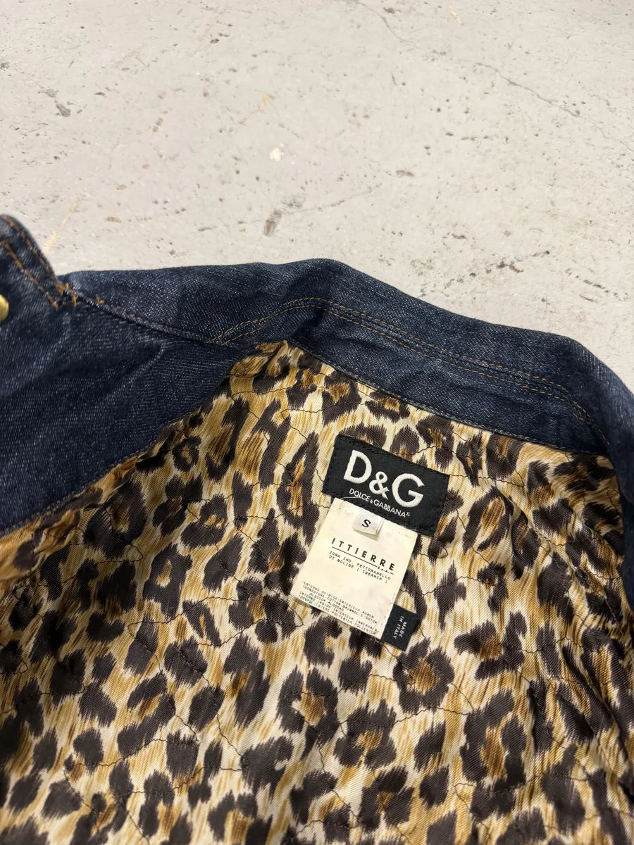 2000s Dolce & Gabbana Studded Blue Denim Jacket ENvPqnn 5