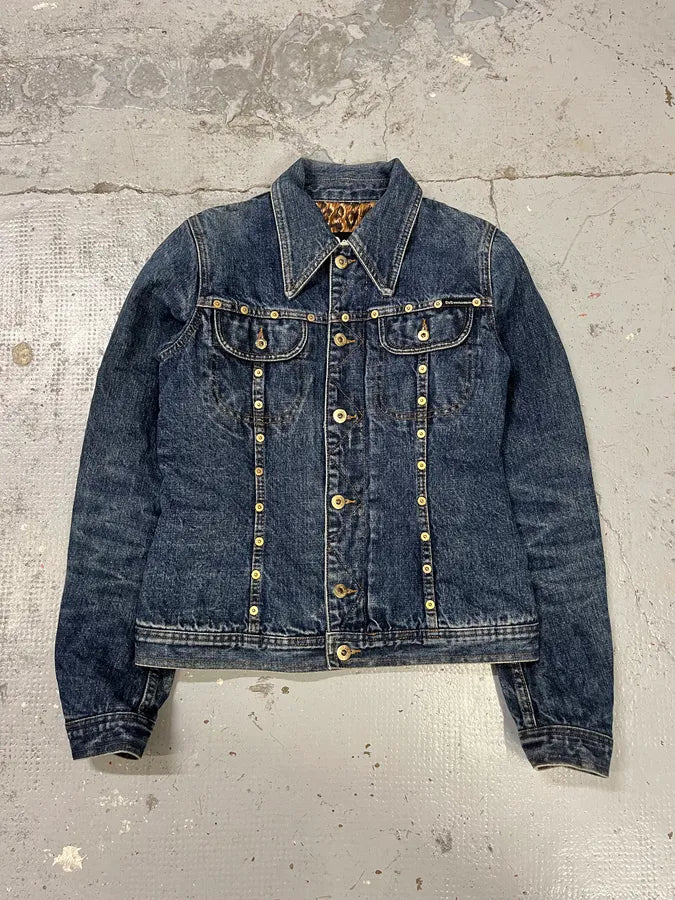 2000s Dolce & Gabbana Studded Blue Denim Jacket QcgphSO 2