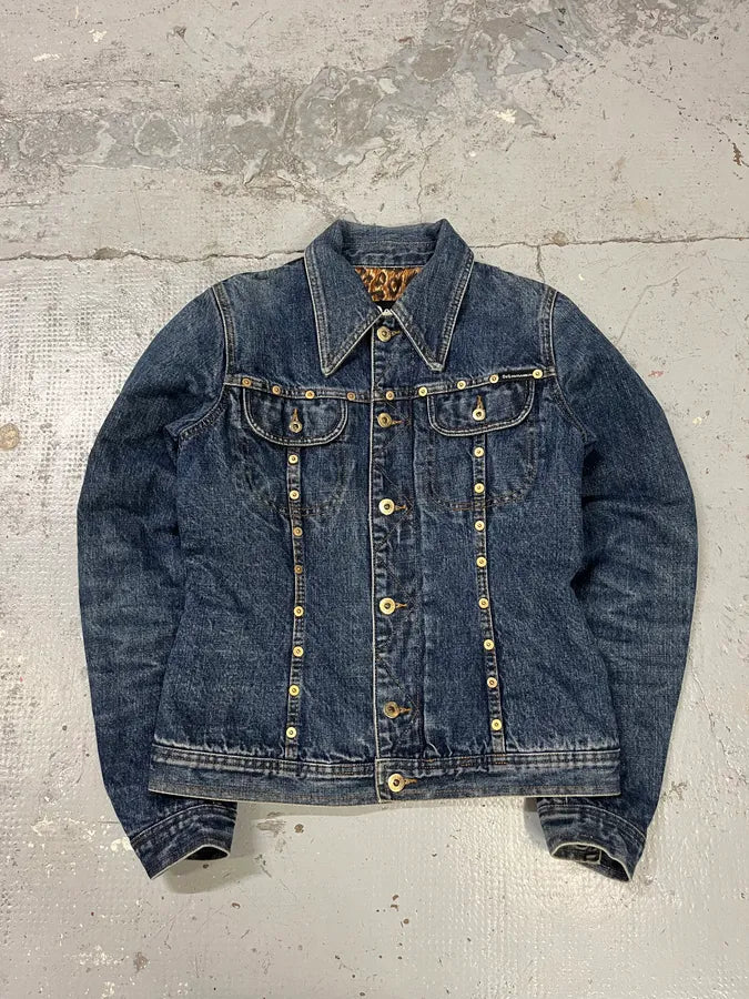 2000s Dolce & Gabbana Studded Blue Denim Jacket QcgphSO 4