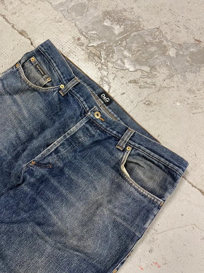 2000s Dolce & Gabbana Studded Blue Denim Jeans yomaJFn 5
