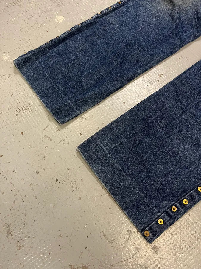 2000s Dolce & Gabbana Studded Blue Denim Jeans yomaJFn 6