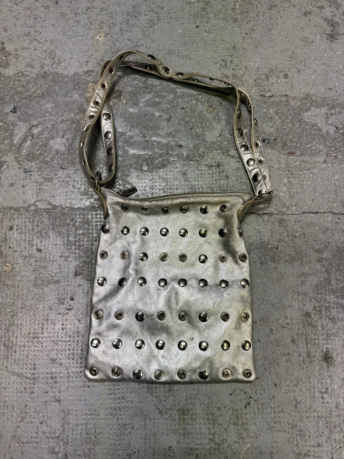 2000s Dolce & Gabbana Studded Buttoned Silver Handle Bag (OS) Wagdwmm 1