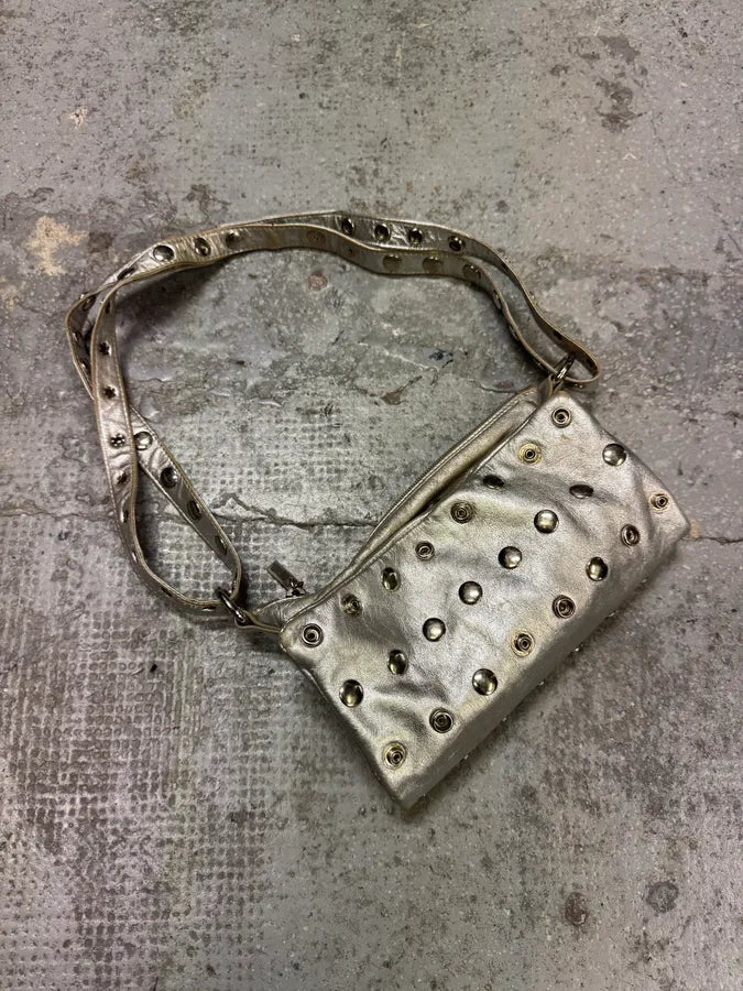 2000s Dolce & Gabbana Studded Buttoned Silver Handle Bag (OS) Wagdwmm 3