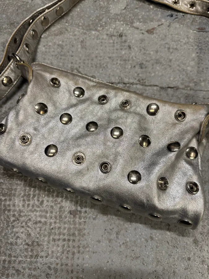 2000s Dolce & Gabbana Studded Buttoned Silver Handle Bag (OS) Wagdwmm 4