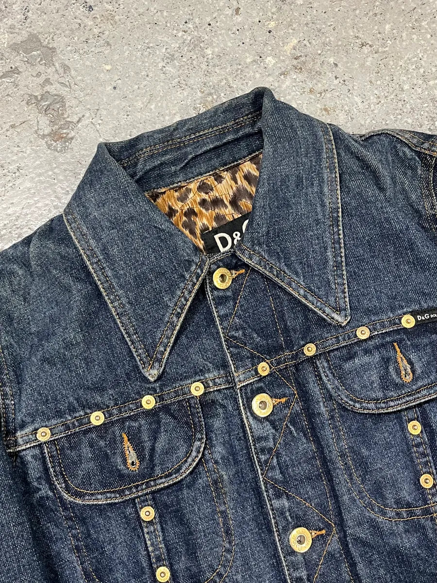2000s Dolce & Gabbana Studded Denim Jacket WIeSSLd 5