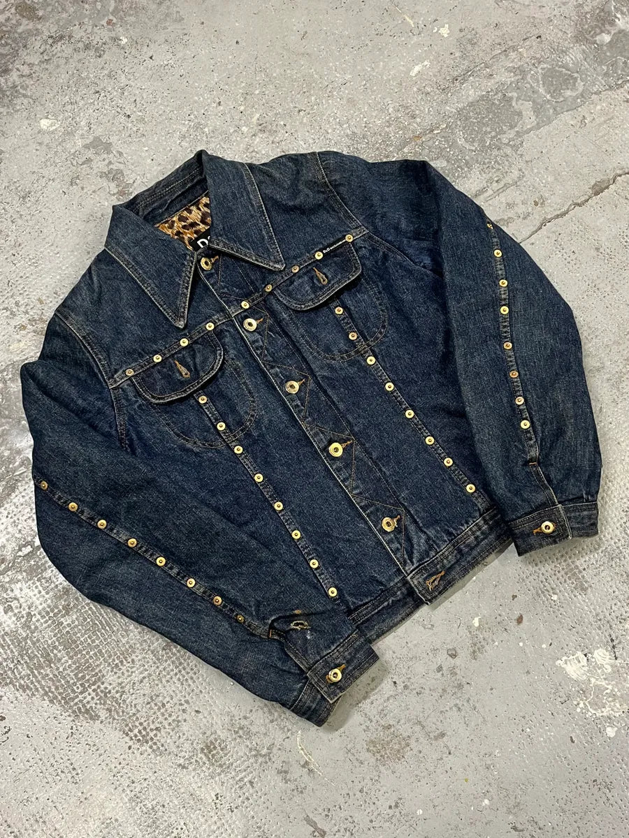 2000s Dolce & Gabbana Studded Denim Jacket WIeSSLd 3
