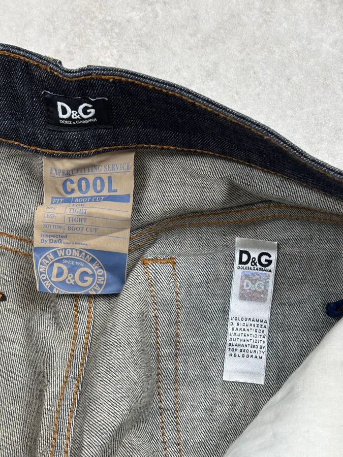 2000s Dolce & Gabbana Studded Embellished Faded Blue Denim Jeans vOdytkN 12