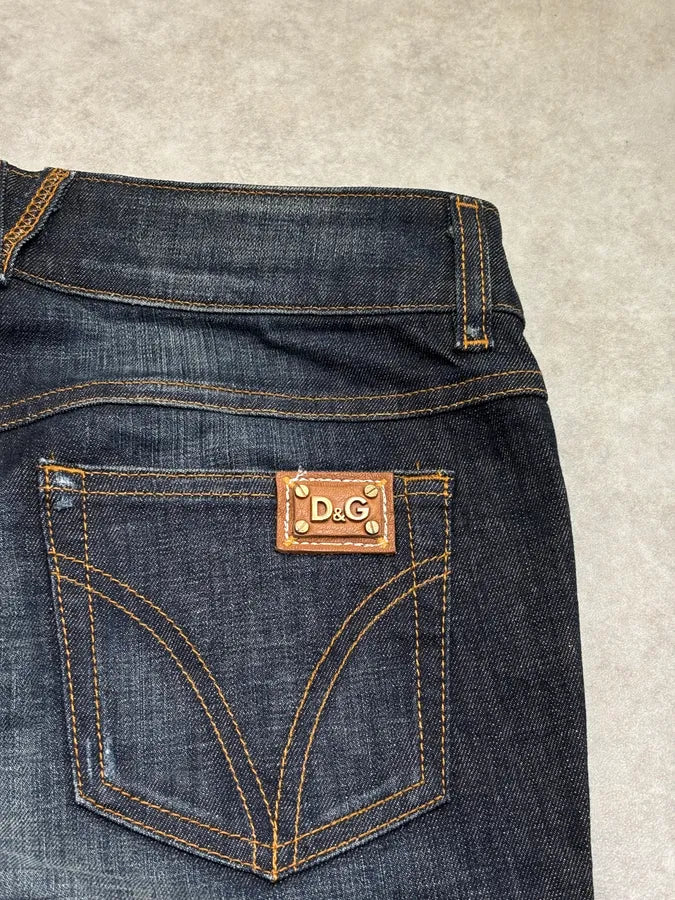 2000s Dolce & Gabbana Studded Embellished Faded Blue Denim Jeans vOdytkN 8