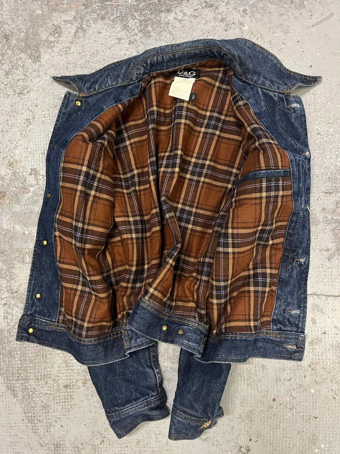 2000s Dolce & Gabbana Studded Faded Denim Jacket rqMxxFW 5