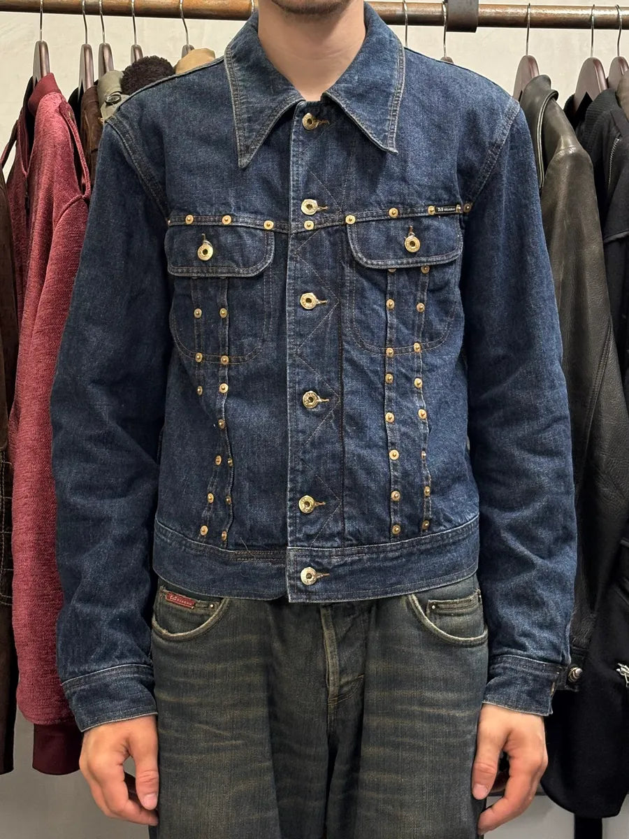 2000s Dolce & Gabbana Studded Faded Denim Jacket rqMxxFW 1
