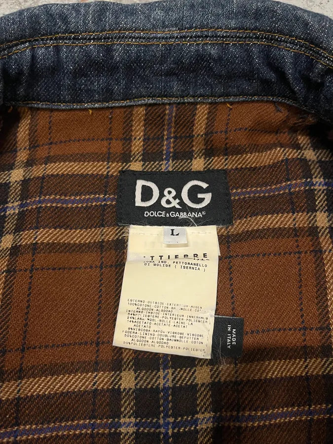 2000s Dolce & Gabbana Studded Faded Denim Jacket rqMxxFW 10