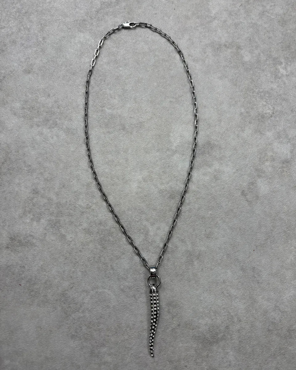 AW2005 Dolce & Gabbana Studded Grey Tooth Necklace fWPuDgK 0