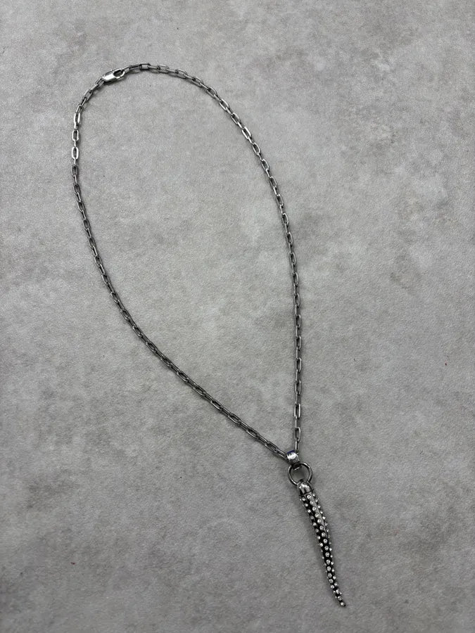 AW2005 Dolce & Gabbana Studded Grey Tooth Necklace fWPuDgK 3