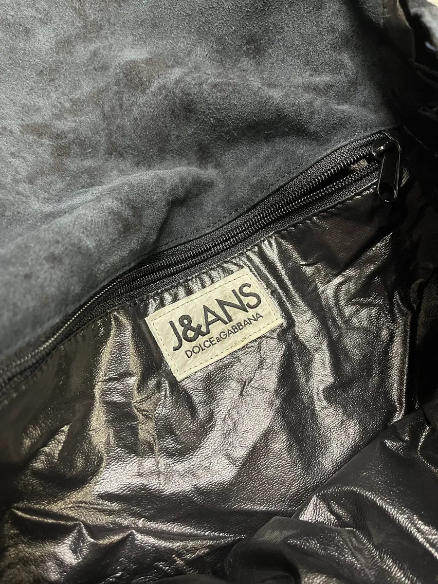 2000s Dolce & Gabbana Suede Eroded Navy Messenger Bag (OS) VBOHSmr 9