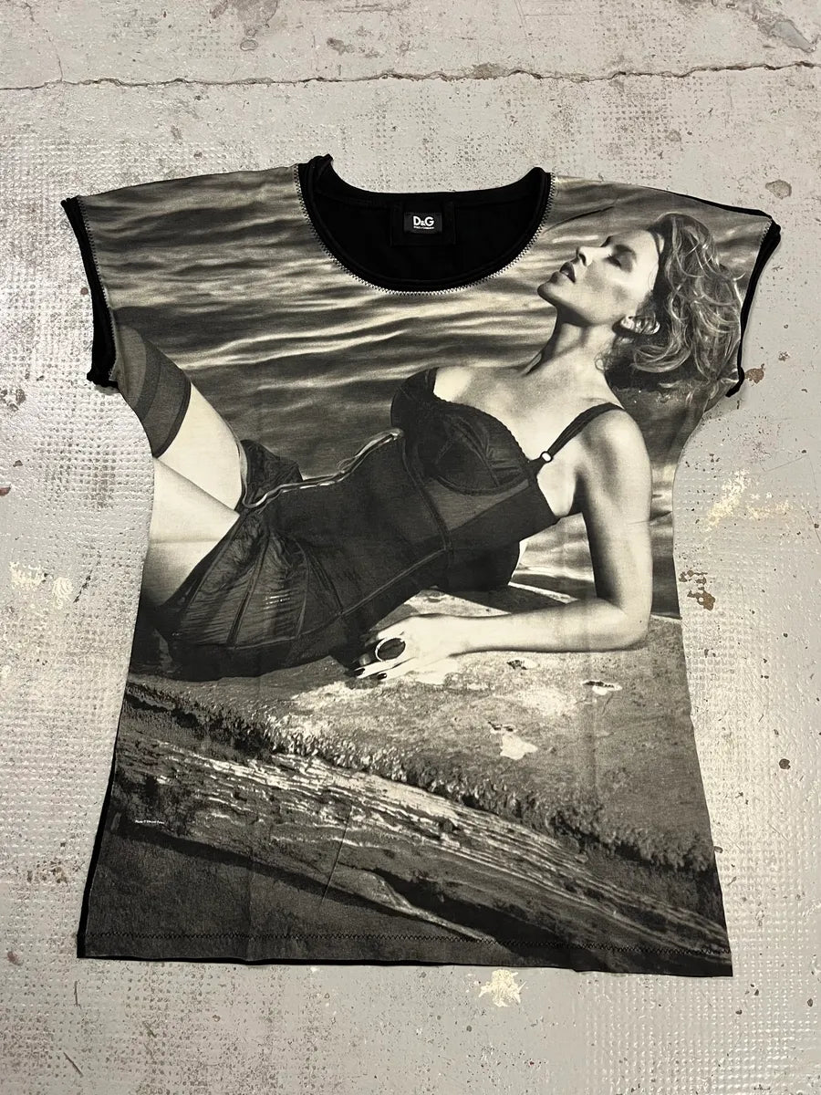 2000s Dolce & Gabbana Sun Bath Women Black T-Shirt LknuBHl 0