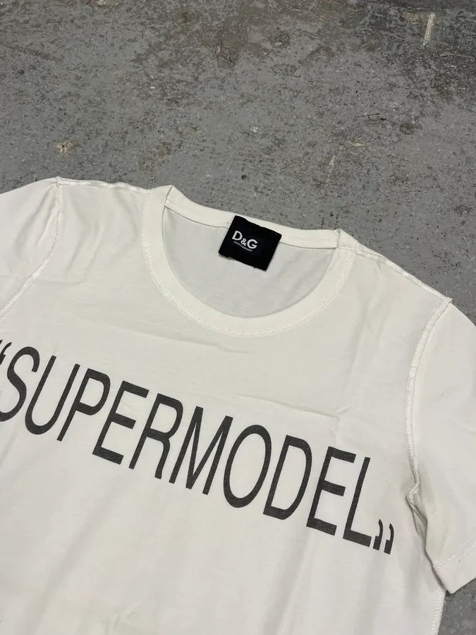 2000s Dolce & Gabbana Supermodel White T-shirt (M) cQizURb 3