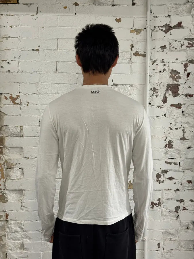 AW2004 Dolce & Gabbana Superstars White Longsleeves OoRtSJp 1