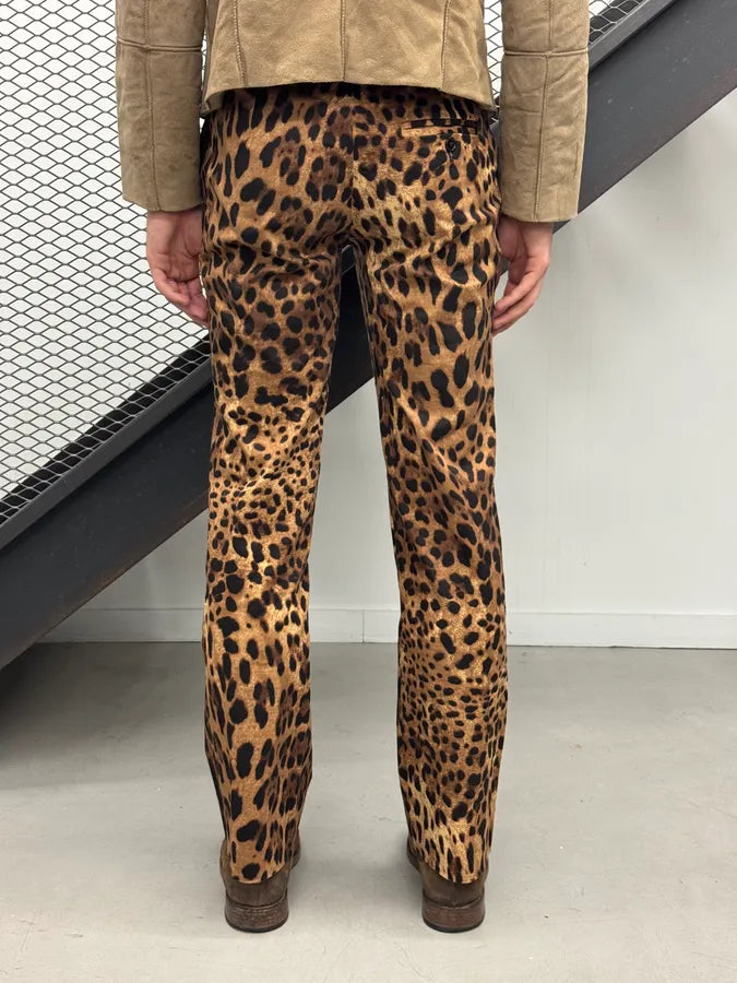 2000s Dolce & Gabbana Tan Leopard Pants vFCiTHT 3