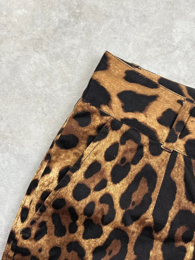 2000s Dolce & Gabbana Tan Leopard Pants vFCiTHT 8