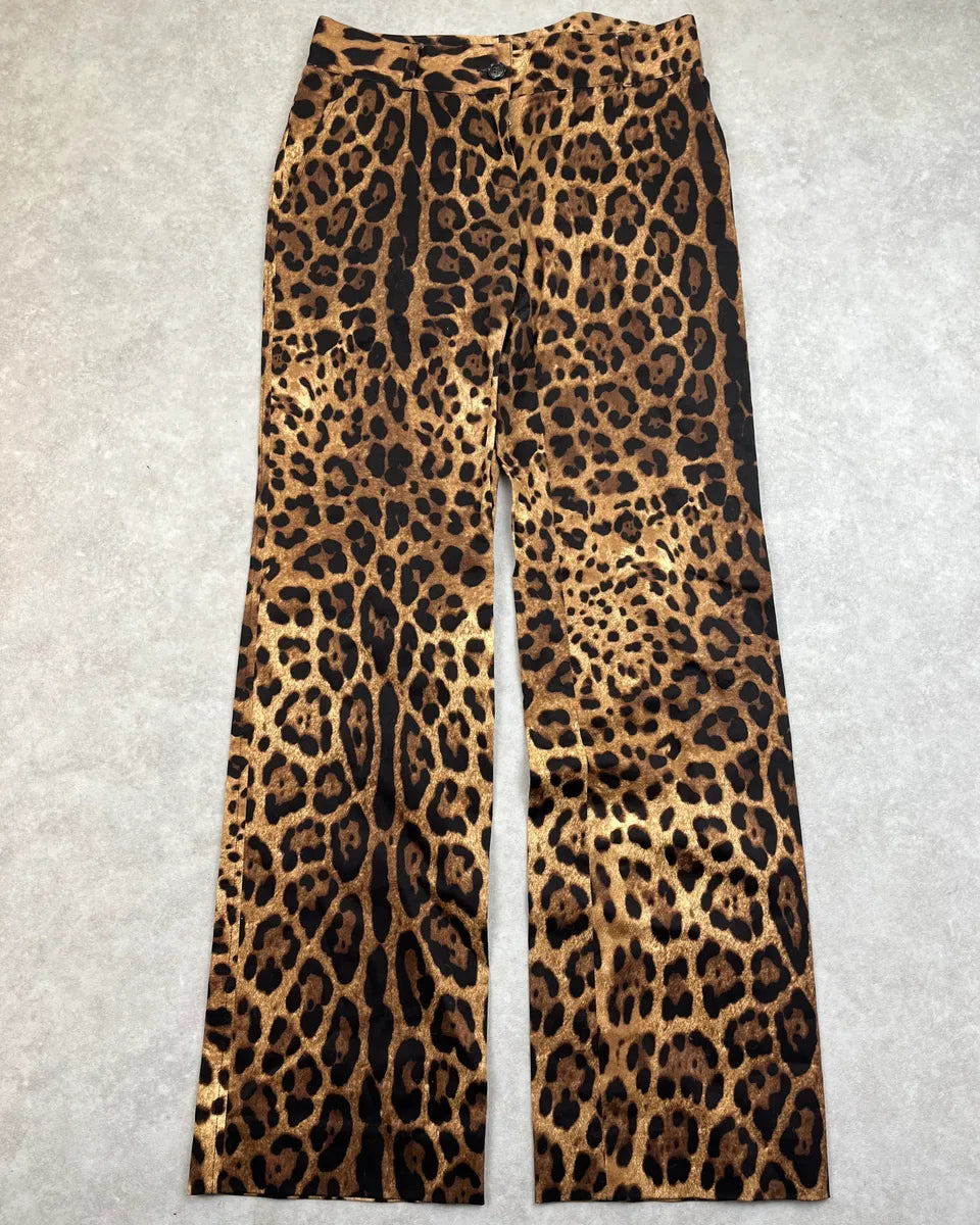 2000s Dolce & Gabbana Tan Leopard Pants vFCiTHT 0