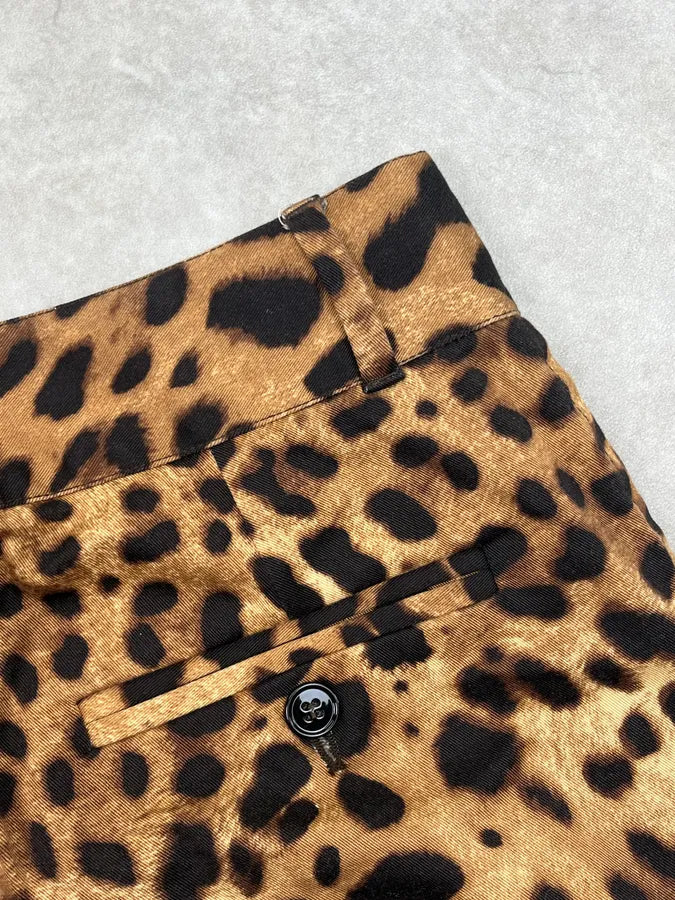 2000s Dolce & Gabbana Tan Leopard Pants vFCiTHT 10
