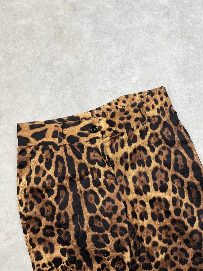 2000s Dolce & Gabbana Tan Leopard Pants vFCiTHT 4