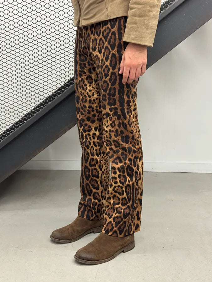 2000s Dolce & Gabbana Tan Leopard Pants vFCiTHT 2