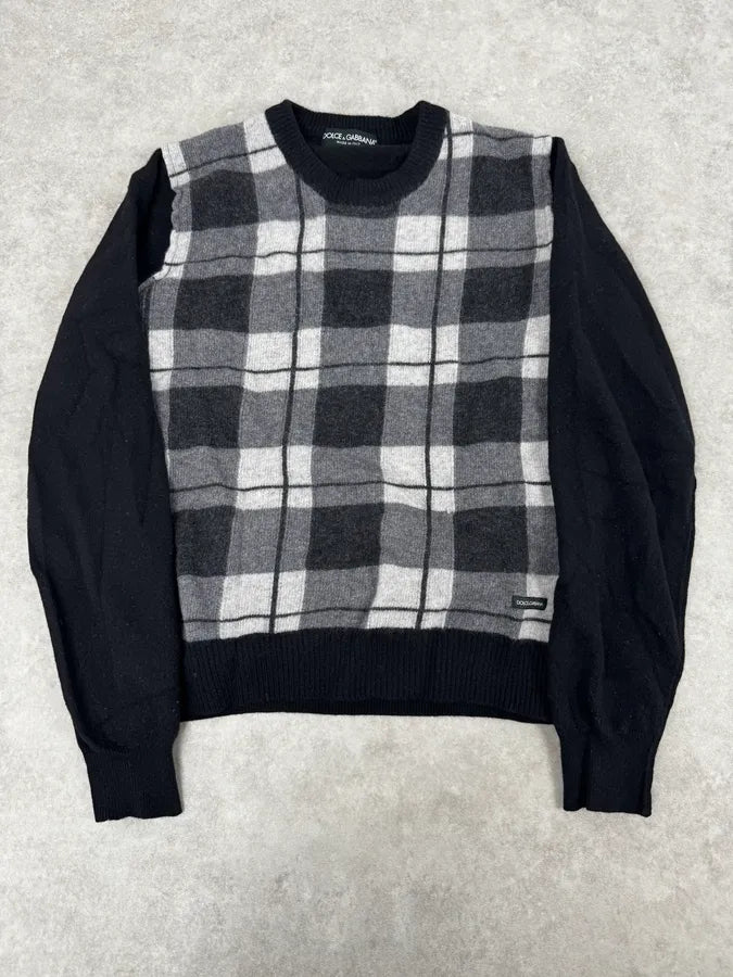2000s Dolce & Gabbana Tartan Wool Sweater NNqjOeS 0