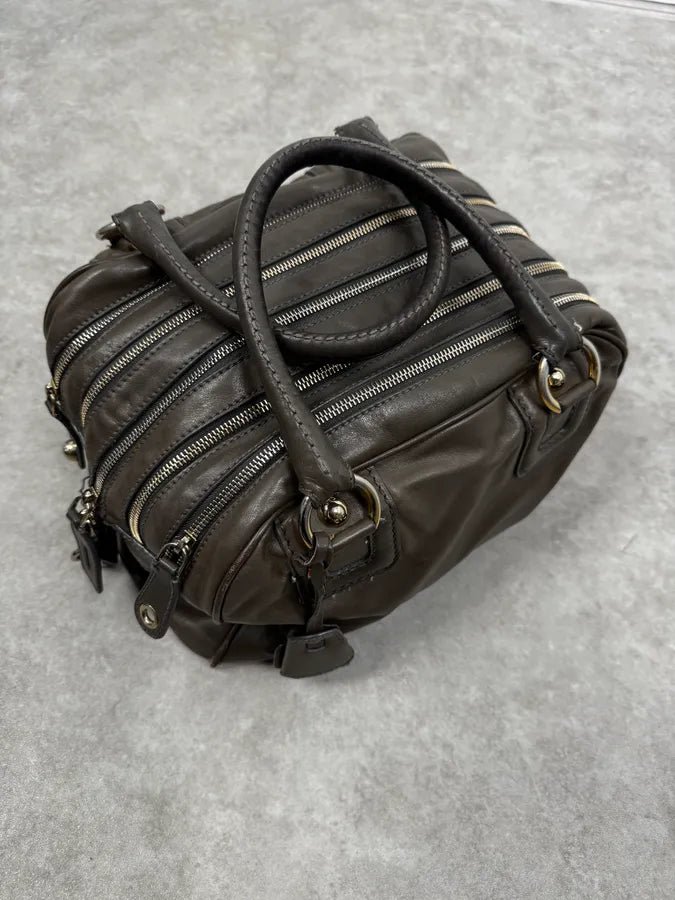 AW2010 Dolce & Gabbana Taupe Multi-Zip Leather Lily Bag gLmYJez 0
