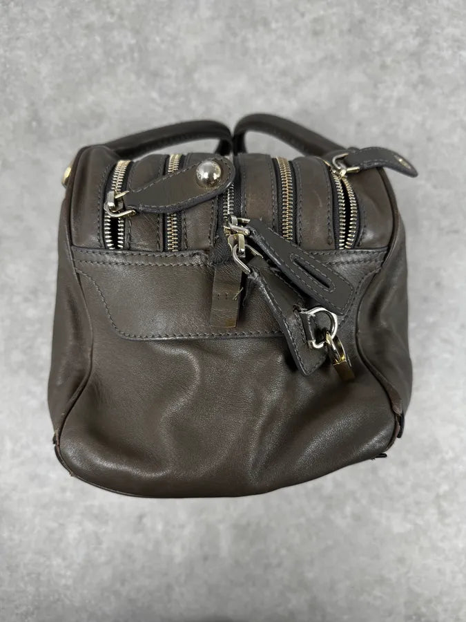 AW2010 Dolce & Gabbana Taupe Multi-Zip Leather Lily Bag gLmYJez 6