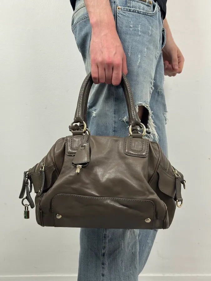 AW2010 Dolce & Gabbana Taupe Multi-Zip Leather Lily Bag gLmYJez 1