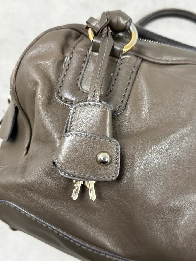 AW2010 Dolce & Gabbana Taupe Multi-Zip Leather Lily Bag gLmYJez 9