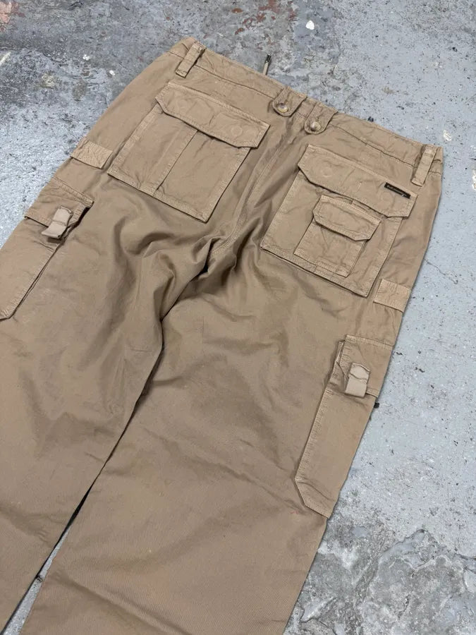 2000s Dolce & Gabbana Technical Beige Cargo Pants rdxnbRj 11